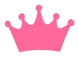 Princess Crown Pink Vinyl Decal 6x6
