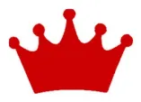 Princess Crown Red Vinyl Decal 6x6