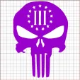 Punisher Three Percenter Purple Vinyl Decal 4x4