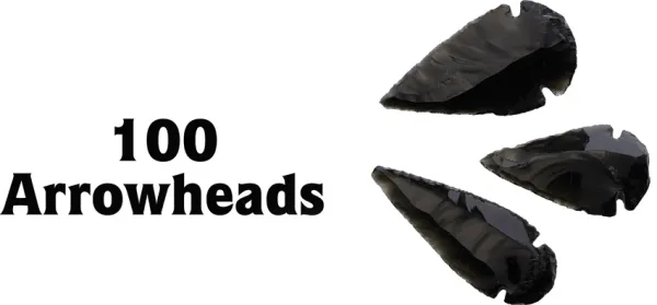 Arrowhead Black Obsidian Arrowhead Asst AAH06L