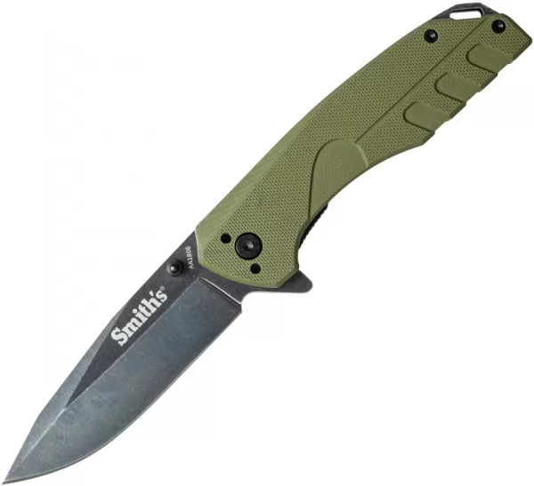 Smiths Battle Plan Linerlock OD sharpeners AC50996
