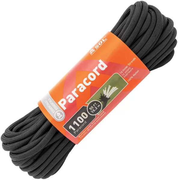 Adventure Medical 1100 Paracord 50ft Black outdoor gear AD01401742