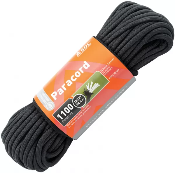 Adventure Medical 1100 Paracord 100ft Black outdoor gear AD01401744