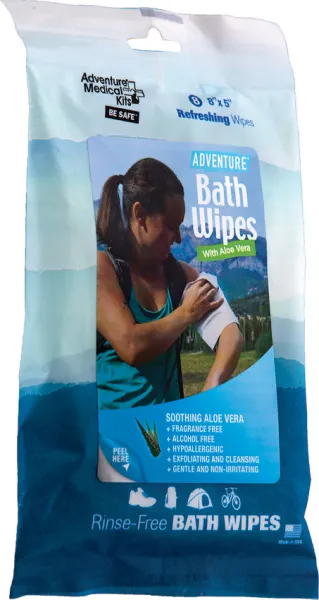 Adventure Medical Travel Bath Wipes outdoor gear AD0304