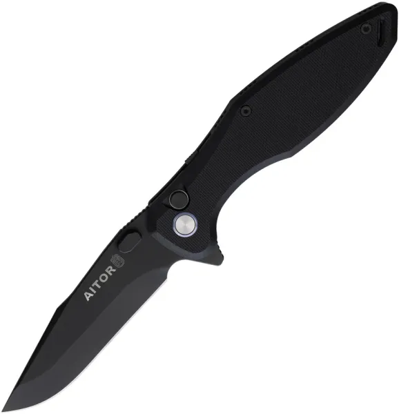Aitor Koloss Button Lock G10 Black knives AI951229G10