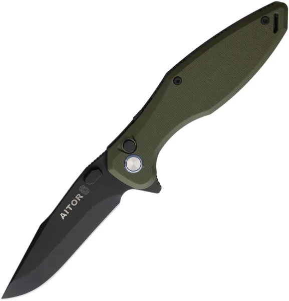 Aitor Koloss Button Lock G10 OD knives AI951229G10G
