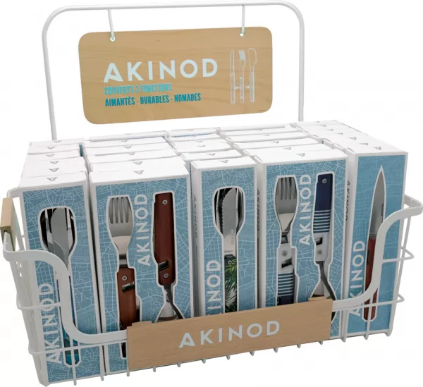 Akinod Metal and Wood Display Basket AKI000043
