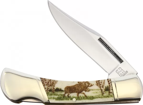 Alaska Scrimshaw Connection Moose Lockback ASC5