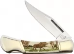 Alaska Scrimshaw Connection Moose Lockback - ASC5