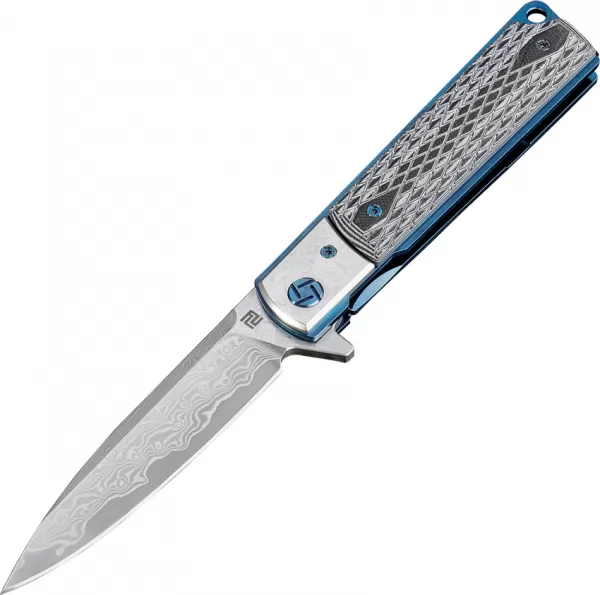 Artisan Classic Linerlock Damascus ATZ1802GDBK