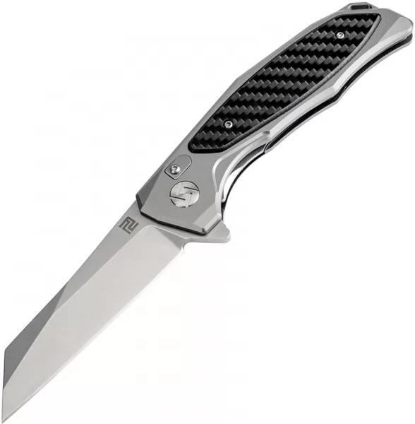 Artisan Megahawk Linerlock Gray CF D2 ATZ1809PGCF