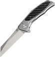 Artisan Megahawk Linerlock Gray CF D2 - ATZ1809PGCF