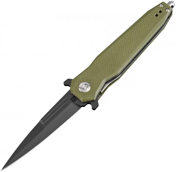 Artisan Hornet Linerlock D2 Green ATZ1810PBGNF