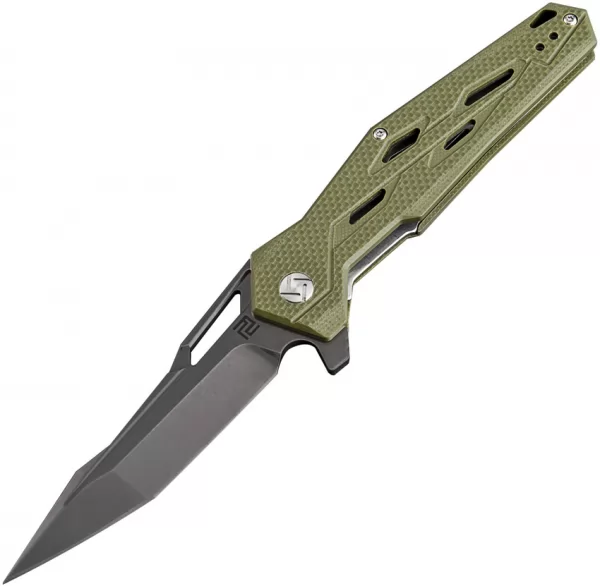 Artisan Bomardier Linerlock Green D2 ATZ1812PBGN