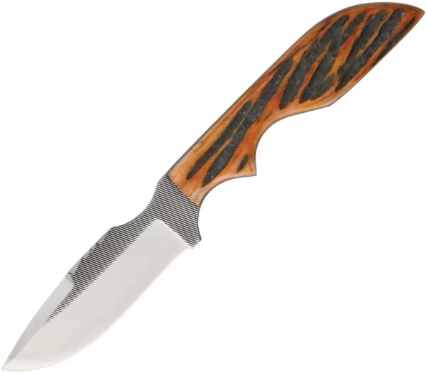 Anza Fixed Blade Amber Bone knives AZMSWATAJB