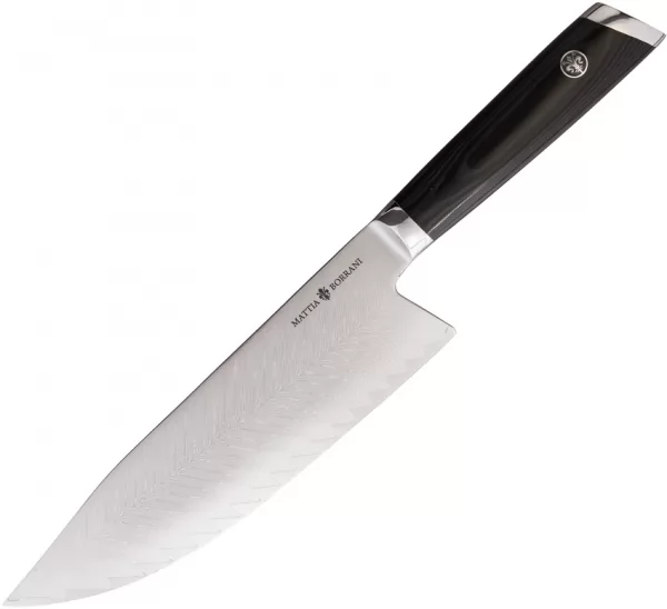 Mattia Borrani Cutlery Bowie Chef 8in Damascus B087