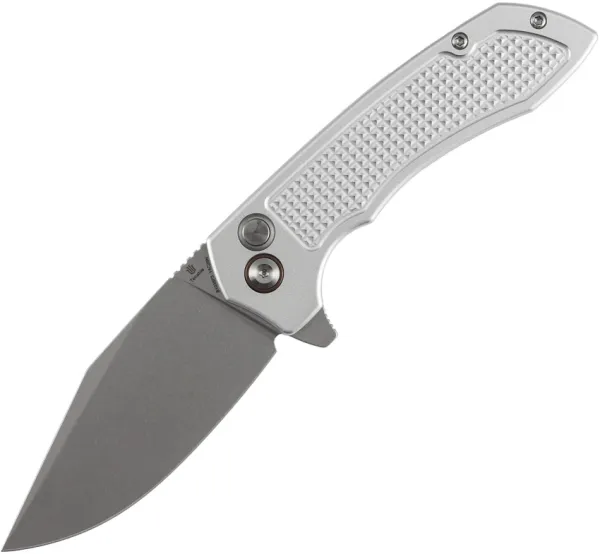 Tenable Knives Entity Button Lock Silver B1036F3