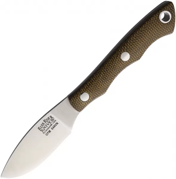 Bark River Micro Canadian S45VN Green knives BA03070MGC