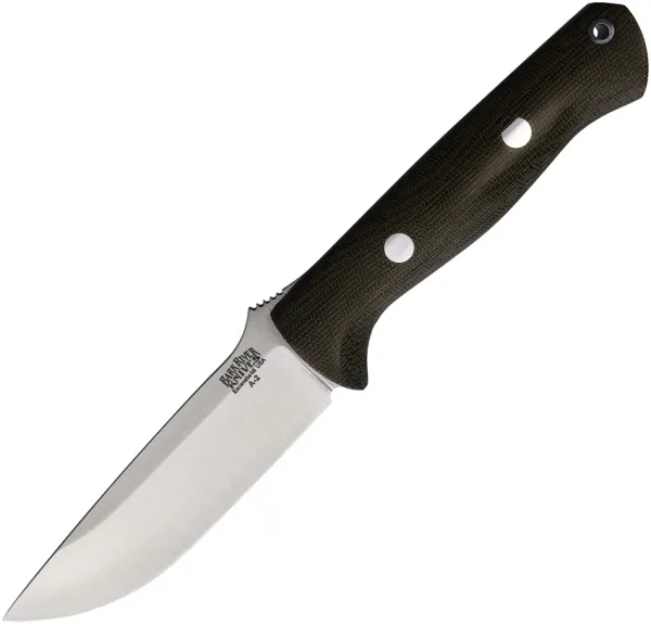 Bark River Bravo 1 Green Micarta Canvas A-2 Steel BA111MGC