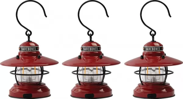 Barebones Living Edison Mini Lantern Red 3pk BARE277