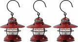 Barebones Living Edison Mini Lantern Red 3pk - BARE277
