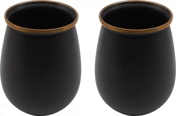 Barebones Living Enamel Tumbler Set Charcoal BARE388