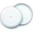 Barebones Living Enamel Plate Set Eggshell BARE391