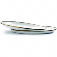 Barebones Living Enamel Plate Set Eggshell BARE391