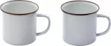Barebones Living Enamel Cup Set Eggshell - BARE393