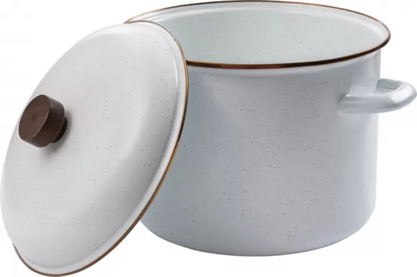 Barebones Living Enamel Stock Pot Eggshell BARE395