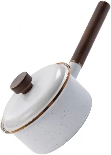 Barebones Living Enamel Saucepan Eggshell BARE396