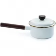 Barebones Living Enamel Saucepan Eggshell BARE396