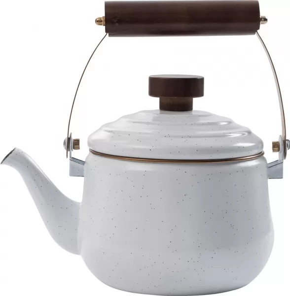 Barebones Living Enamel Teapot Eggshell BARE398