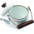 Barebones Living Enamel Teapot Eggshell BARE398