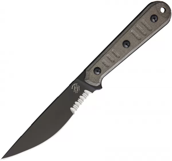 Bastinelli Creations SILENCE SLIM Fixed Blade Serr BAS222S