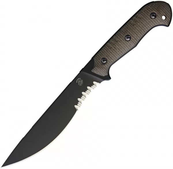 Bastinelli Creations SILENCE Large Fixed Blade Serr BAS224S