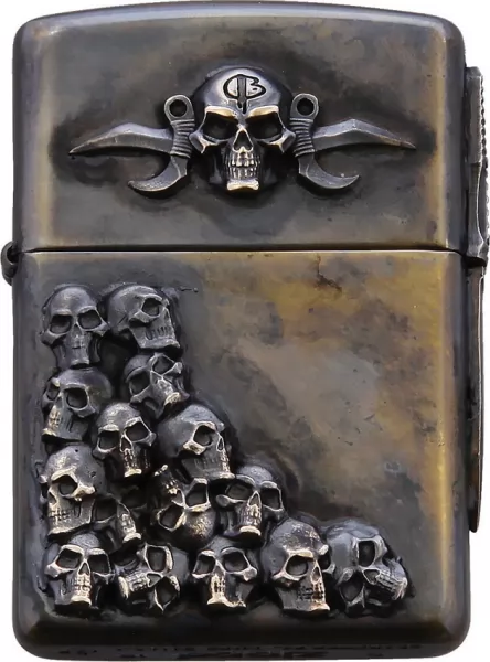 Bastinelli Creations Skulls Zippo Lighter Double BAS231D