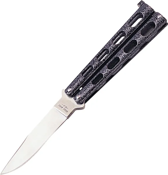 Bear & Son Butterfly Knife 4 Inch Silver Diecast BC113