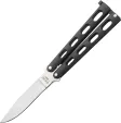 Bear & Son 4 Inch Butterfly Knife Black Epoxy Handle