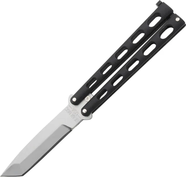 Bear & Son 5 Inch Black Armor Butterfly Knife 114AB