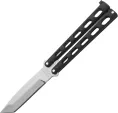 Bear & Son 5 Inch Black Armor Butterfly Knife 114AB