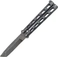 Bear & Son Butterfly 5 Damascus Tanto Silver Vein