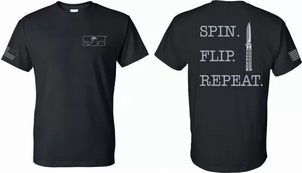 Bear and Son Spin Flip Repeat T-Shirt Large BCFSRL