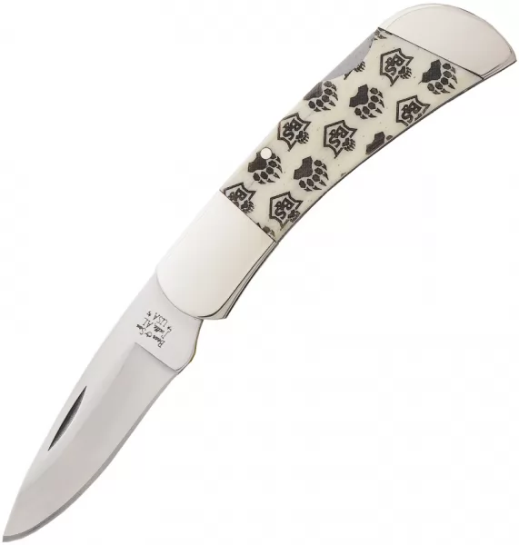 Bear and Son Lockback White Smooth Bone BCWBJB61