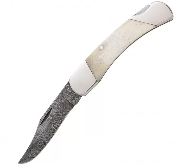 Bear and Son White Smooth Bone Lockback BCWSB05D
