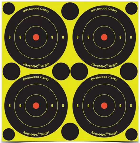 Birchwood Casey Shoot-NC 3in Bulls Eye Target BDC34375