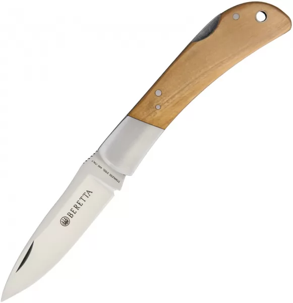 Beretta Olive Wood Lockback knives BE125IOL
