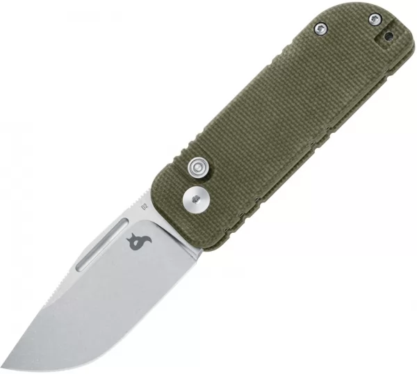 Black Fox NU-Bowie Button Lock Green knives BF758MI