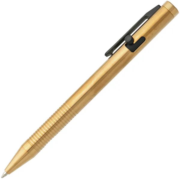 Blackhawk Bolt Action Pen Titanium Brass knives BHTIP01BA