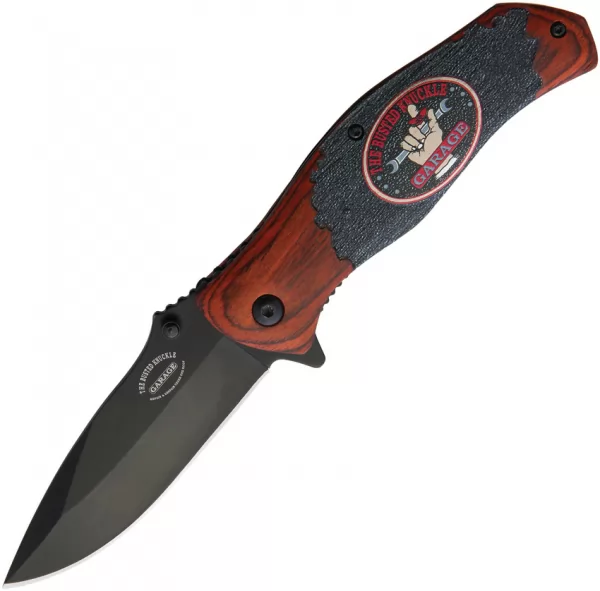 Busted Knuckle Wood Linerlock A-O BKGA003WD